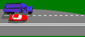 When two lanes merge into one (as shown in the diagram), who should