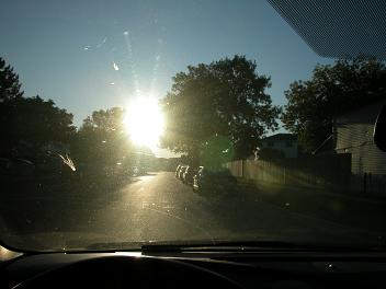 sun glare when driving obscure brightly signal shining turn must following could line cars light use shadows driverstest test info