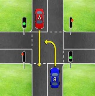 When making a left turn at an intersection, or into an alley or ...