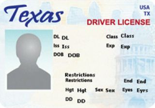 free texas drivers license template
